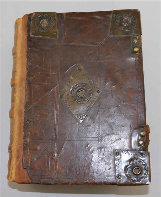 A King James I bible 1613-18, imprinted at London by Robert Barker, quarto, some losses